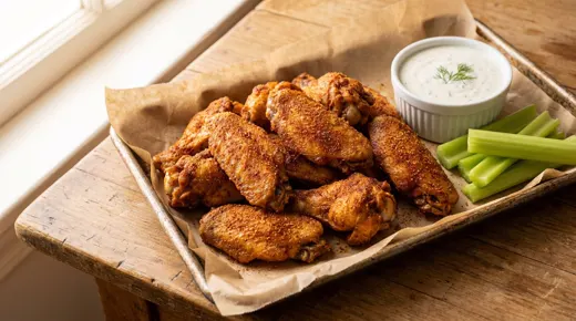 Dry-rub chicken wings