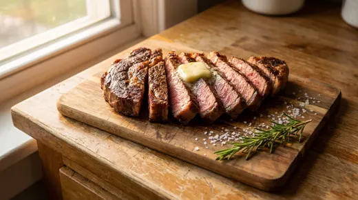 Sliced steak