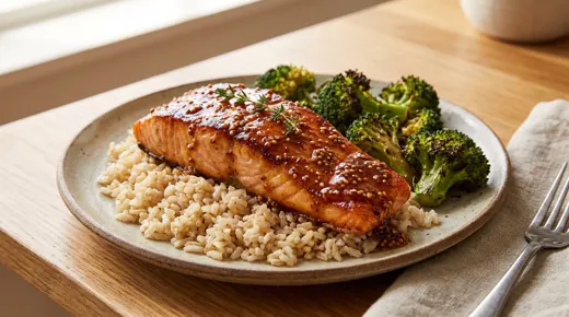 Maple mustard salmon