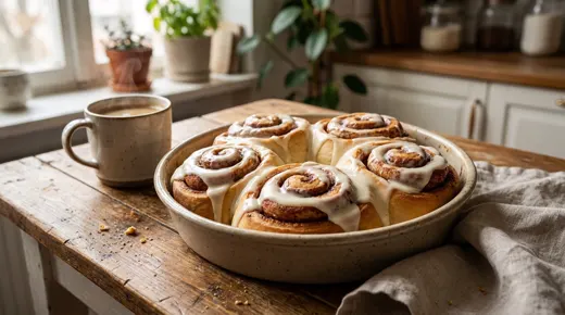 Cinnamon rolls with icing